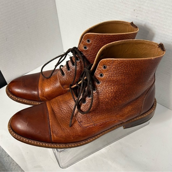 TAFT Men’s Rome Ankle Boot Brown Lace Up 10 US 43 EU Leather Made in Spain main image 11